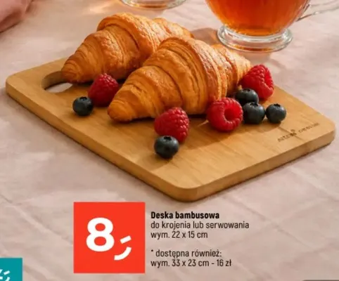 Deska bambusowa do krojenia lub serwowania 22x15 cm promocja w Dealz