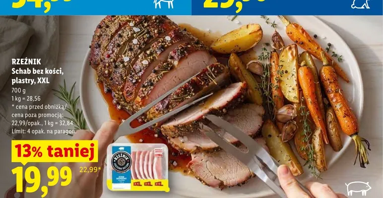 Schab bez kości plastry XXL Rzeźnik promocja w Lidl