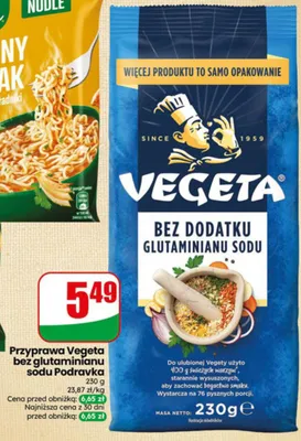 Pieczony kurczak Knorr nudle promocja w Dino