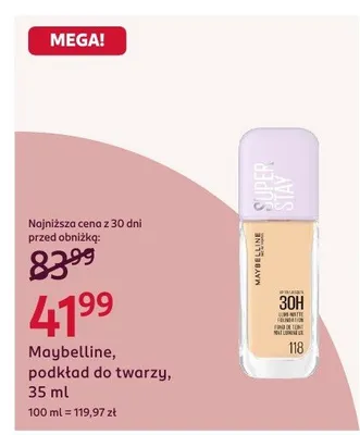 Maybelline Super Stay podkład do twarzy promocja w Rossmann