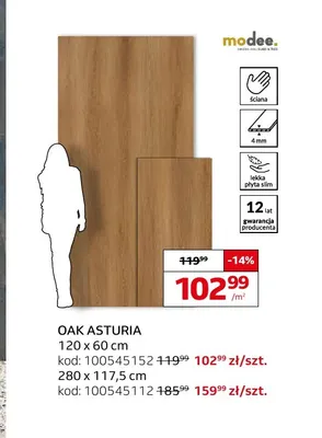 Płyta ścienna Oak Asturia Modee promocja w Komfort