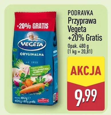 Przyprawa +20% Gratis promocja w Aldi