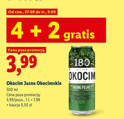Piwo Okocim Okocimskie promocja w Lidl