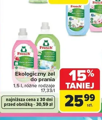 Ekologiczny żel do prania Frosch promocja w Carrefour