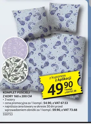 Komplet pościeli z kory 160x200 cm promocja w Selgros