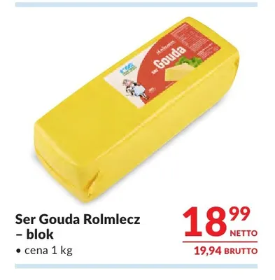 Ser gouda w bloku Rolmlecz promocja w Makro