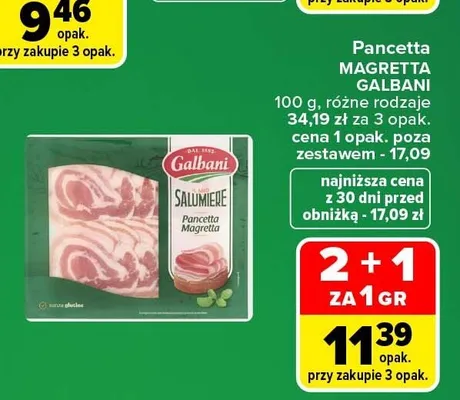 Pancetta Magretta Galbani promocja w Carrefour