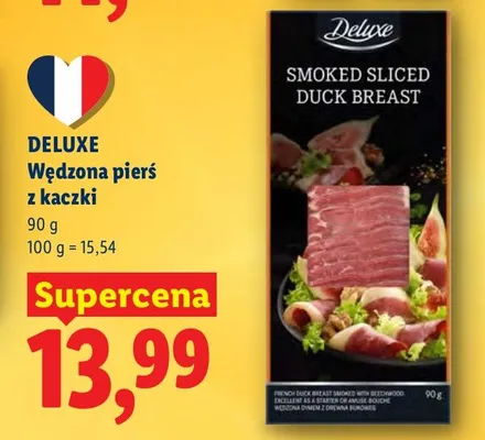 Wędzona pierś z kaczki promocja w Lidl