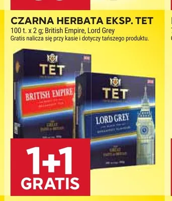 Czarna herbata ekspresowa Tet British Empire promocja w Stokrotka