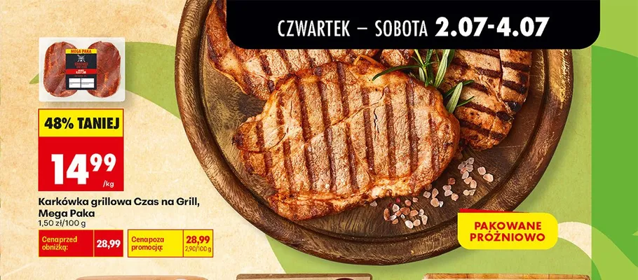 Karkówka grillowa Czas na Grill Mega Paka promocja w Biedronka