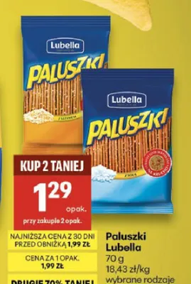 Paluszki Lubella z solą promocja w Delikatesy Centrum