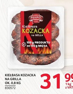 Kiełbasa Kozacka na grilla Pekpol promocja w Selgros