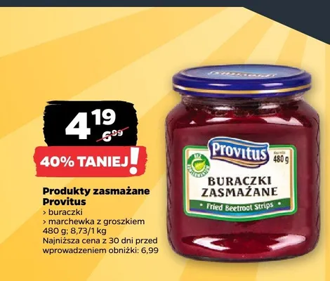 Buraczki zasmażane Provitus promocja w Netto