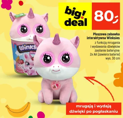 Pluszowa zabawka interaktywna Winksies z funkcją mrugania i wydawania dźwięków wys. 30cm promocja w Dealz