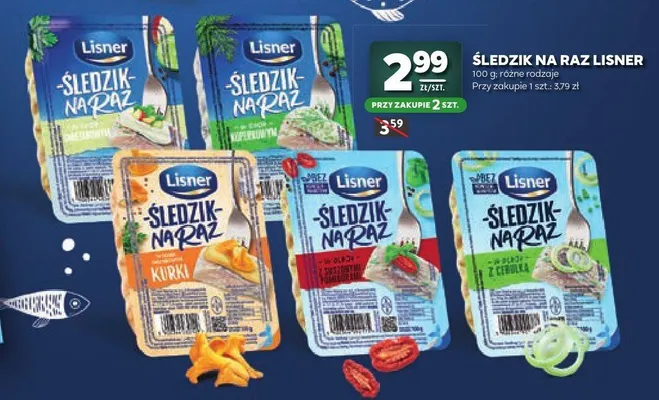 Śledzik na Raz Lisner z koperkiem promocja w Stokrotka