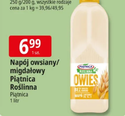 Napój owsiany/ migdałowy Roślinma promocja w Leclerc