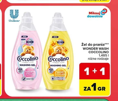 Żel do prania Coccolino Wonder Wash Sensitive promocja w Carrefour Market