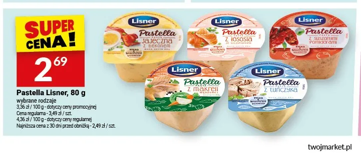 Pastella z suszonymi pomidorami Lisner promocja w Twój Market