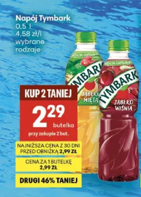 Napój Tymbark Jabłko Wiśnia promocja w Delikatesy Centrum