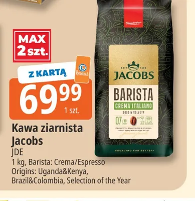 Kawa ziarnista Jacobs Barista promocja w Leclerc