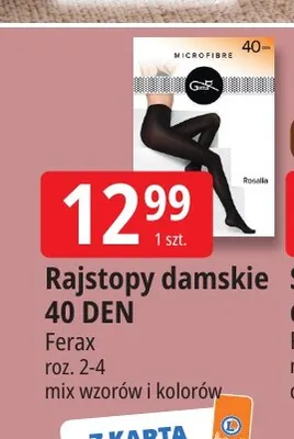Rajstopy damskie 40 DEN Ferax promocja w Leclerc