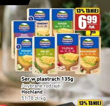 Ser w plastrach Hochland Gouda Wędzona promocja w API Market