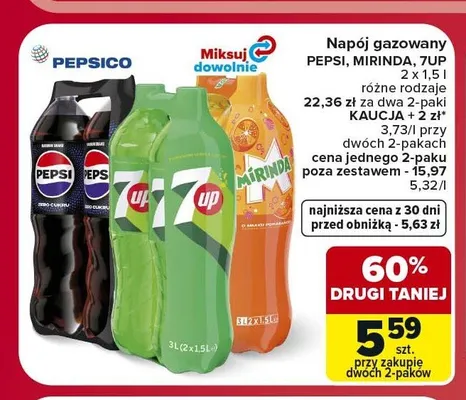 Napój gazowany Mirinda 2-pak promocja w Carrefour