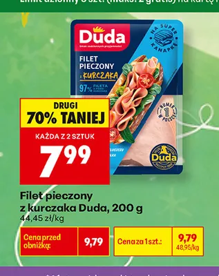 Filet pieczony z kurczaka Duda promocja w Biedronka