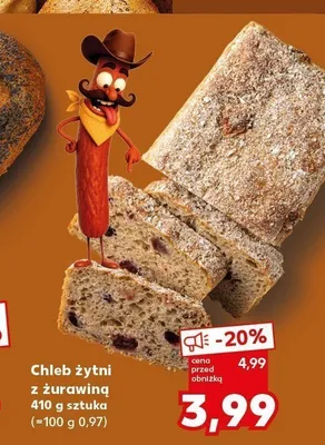 Chleb żytni z żurawiną promocja w Kaufland