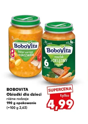 Obiadki dla dzieci bukiet warzyw z kurczakiem BoboVita promocja w Kaufland