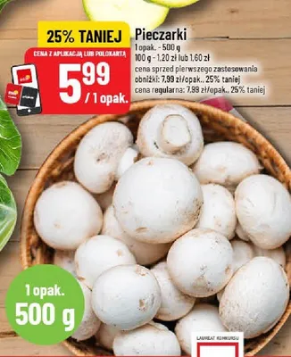 Pieczarki promocja w POLOmarket