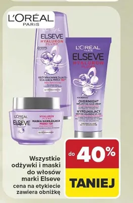Odżywka do włosów L'Oréal Elseve Hyaluron Plump promocja w Carrefour Market