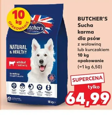 Sucha karma dla psów Butcher's promocja w Kaufland