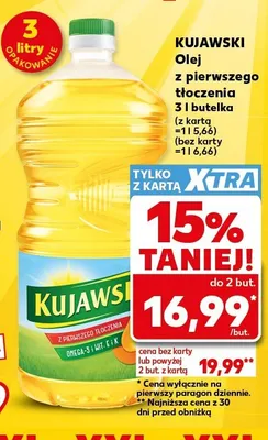 Olej z pierwszego tłoczenia Kujawski promocja w Kaufland