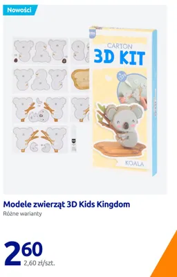 Modele zwierząt 3D Kids Kingdom promocja w Action