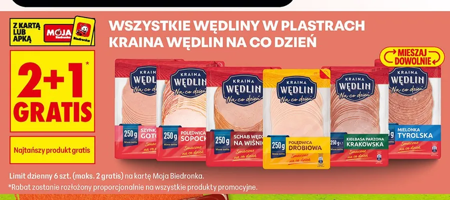 Kiełbasa parzona krakowska Kraina Wędlin promocja w Biedronka