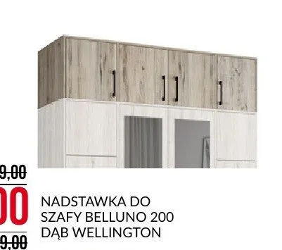 Nadstawka do szafy Belluno 200 dąb wellington promocja w Abra Meble