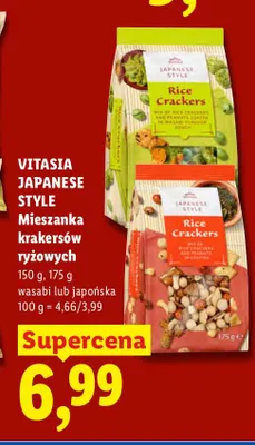 Mieszanka krakersów ryżowych japońska Vitasia Japanese Style promocja w Lidl