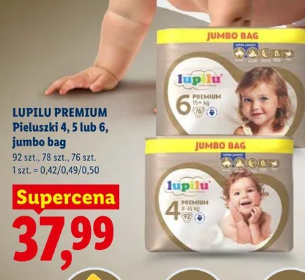 Pieluszki Lupilu Premium 6 jumbo bag promocja w Lidl