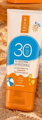 Mleczko ochronne Lirene Kids SPF 30 promocja w Netto