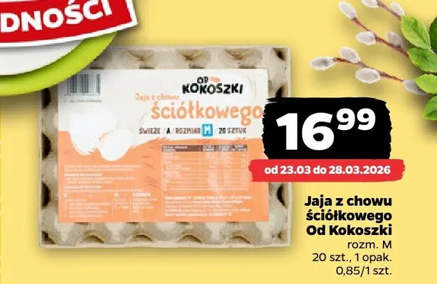 Jaja z chowu ściółkowego rozmiar M promocja w Netto