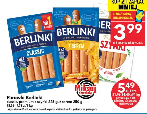 Parówki z serem promocja w LEWIATAN