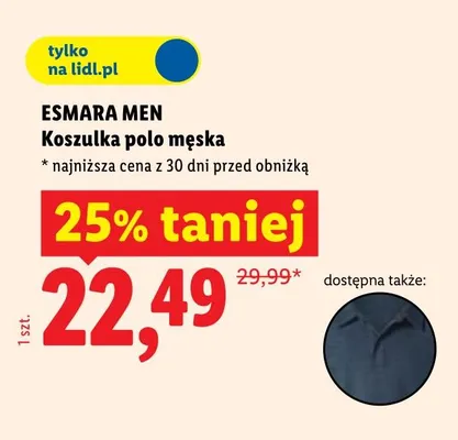 Koszulka polo męska Esmara Men promocja w Lidl