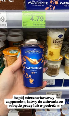 Napój mleczno-kawowy Mövenpick Cappuccino Iced Coffee promocja w Dino