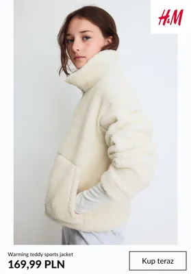 Warming teddy sports jacket H & M promocja w H&M