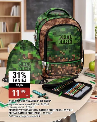Worek na buty Gaming Pixel Paso promocja w bi1