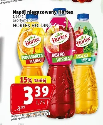Napój niegazowany Hortex Jabłko Mięta promocja w Prim Market