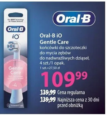 Końcówki do szczoteczki do mycia zębów Gentle Care promocja w Hebe