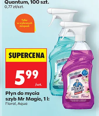 Płyn do mycia szyb Mr Magic Aqua promocja w Biedronka