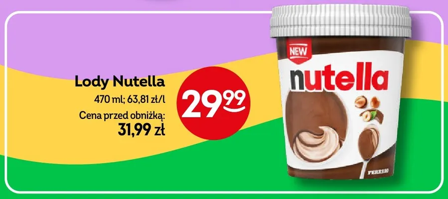 Lody Nutella promocja w Żabka